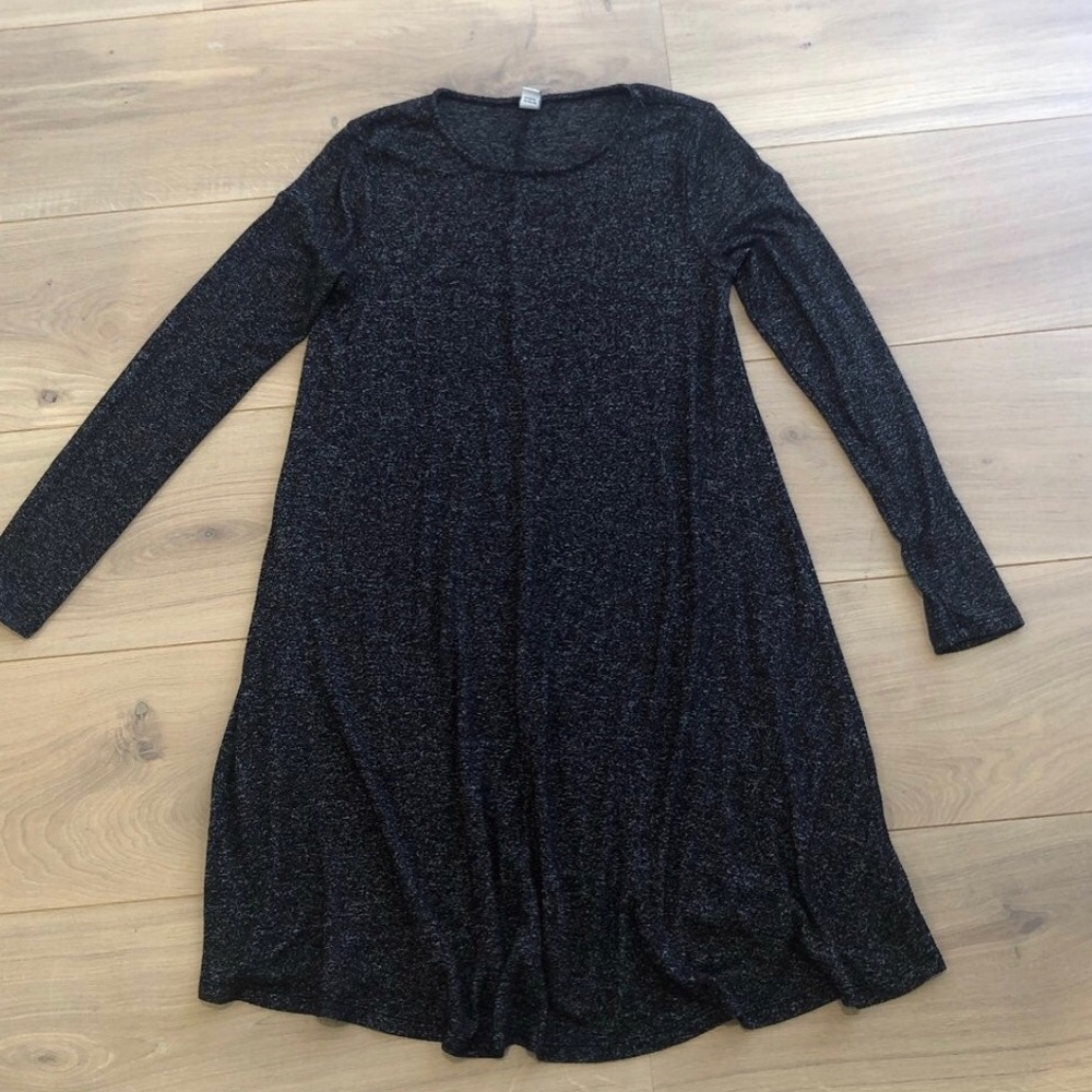 Grey long sleeve swing dress